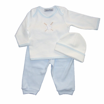 Baseball Layette Set, 3 Piece