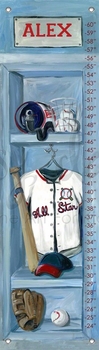 baseball locker personalized growth chart