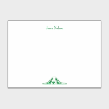 Basset Hound Personalized Kids Stationery