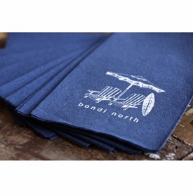 Beach Chairs Linun Blue Napkins