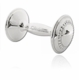 Beaded Sterling Silver Baby Barbell Rattle