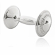 Beaded Sterling Silver Baby Barbell Rattle