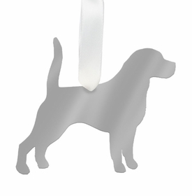 Beagle Christmas Ornament - Silver