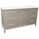 Bella Rosa Six Drawer Dresser with Cabinet