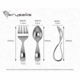 bent curved sterling silver personalized baby spoon & fork set