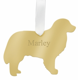 Bernese Mountain Dog Christmas Ornament - Gold
