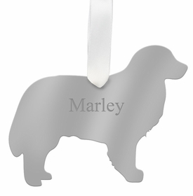 Bernese Mountain Dog Christmas Ornament - Silver