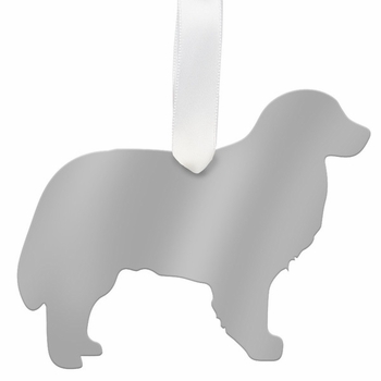 Bernese Mountain Dog Christmas Ornament - Silver