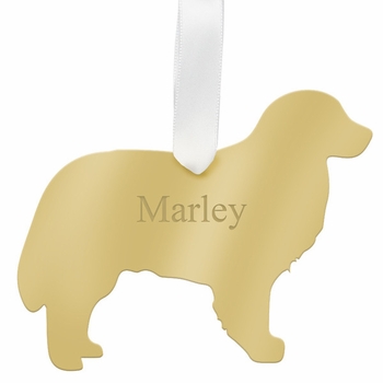 Bernese Mountain Dog Christmas Ornament - Silver
