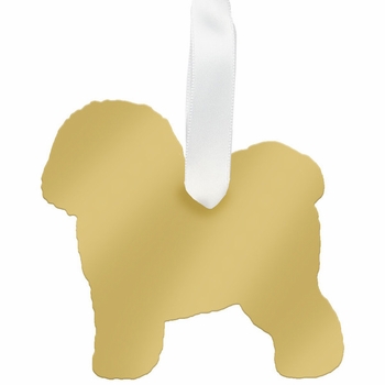 Bichon Frise Christmas Ornament - Gold