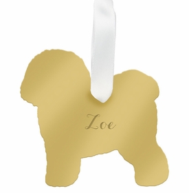 Bichon Frise Christmas Ornament - Gold