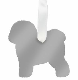 Bichon Frise Christmas Ornament - Silver