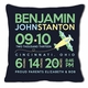 birth announcement new baby airplane pillow (dark)