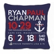 birth announcement new baby anchor pillow (dark)