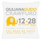 Birth Announcement New Baby Elephant Pillow (Yellow)