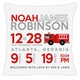 Birth Announcement New Baby Firetruck Pillow