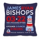 birth announcement new baby lighthouse pillow (dark)