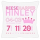 Birth Announcement New Baby Princess Pillow