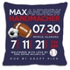 Birth Announcement New Baby Sports Pillow (Dark)