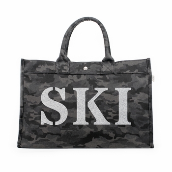 Black Camo Ski Tote