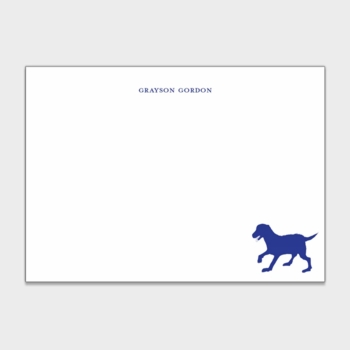 Black Lab Personalized Kids Stationery