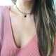 Black Onyx Heather Choker Necklace