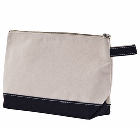 black personalized makeup bag