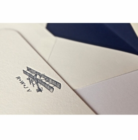 Black Plane Baby Stationery