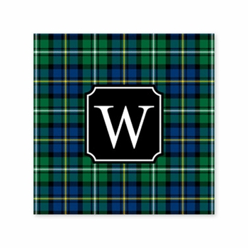 black watch plaid square paper coaster<br>set of 50
