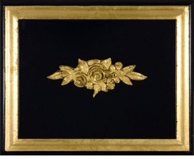Black with Gold Gilding Wood Finish