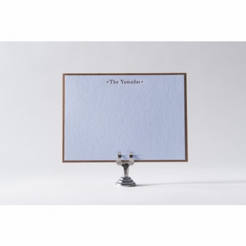 Blue and Bronzed Note Cards