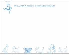 Blue Animals Children's Stationery