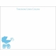 blue baby buggy children's stationery