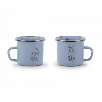 Blue Bunny Dish Keepsake Set and Box (Plate, Mug, & Bowl)