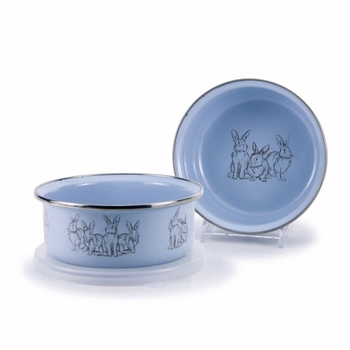 Blue Bunny Dish Keepsake Set and Box (Plate, Mug, & Bowl)