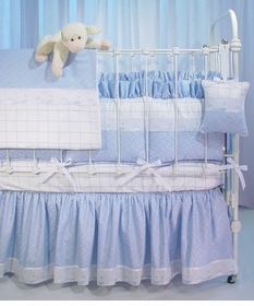 Blue Celeste and Aralie Crib Bedding