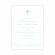 Blue Cross Baptism Invitations