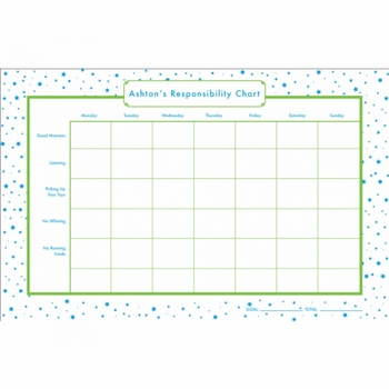 blue falling stars responsibility chart