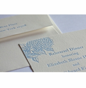 Blue Hydrangea Rehearsal Dinner Invitation