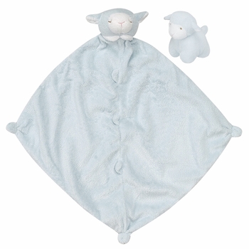 Blue Lamb Blankie and Squeaker Set