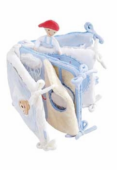 Blue Mini Bed Bumper Book by Kaloo