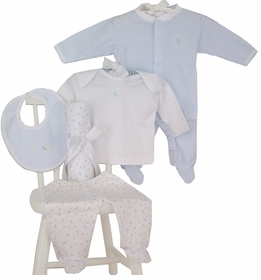 Kissy Kissy Blue Moon and Star Layette Set