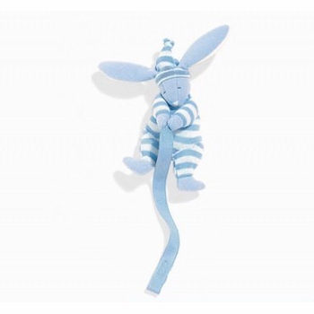 blue sleepyhead pacifier clip by north american bear