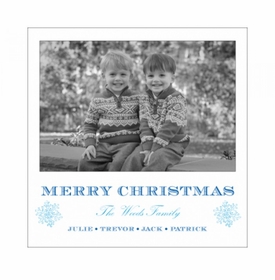 Blue Snowflakes 2 Holiday Cards
