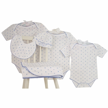 Blue Star Layette Set, 6 Piece