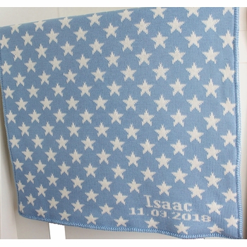 Blue Stars Personalized Baby Blanket