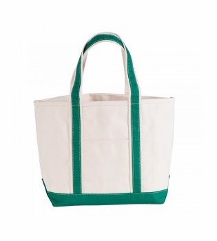 boat tote - emerald green