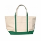 boat tote - emerald green