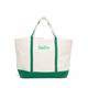 boat tote - emerald green
