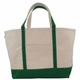 boat tote - emerald green